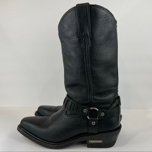 Harley Davidson Pebbled Leather Riding Boots 81387